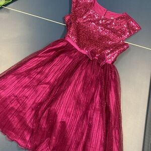 Jona Michelle fushia sequins formal dress holidays
